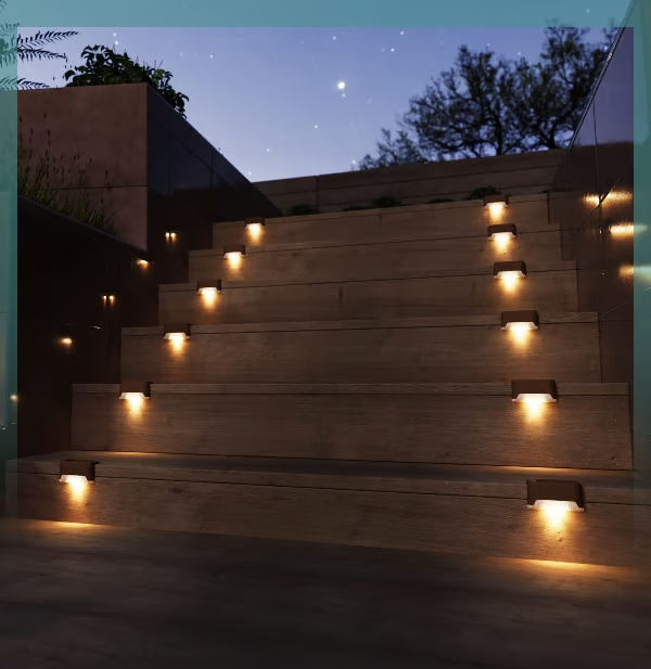 Solar-Terrassenlichter, automatische EIN/AUS-Funktion